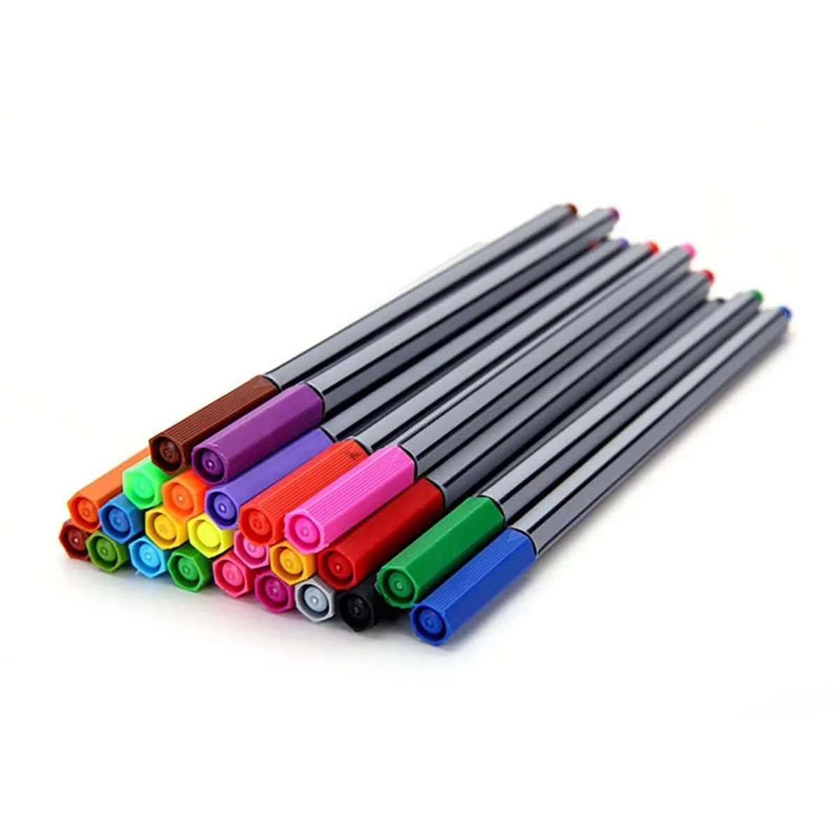 24 Colors 0.4mm Fineliner Pens Color Fineliners Set Art Painting Markers Ink pen Pen | Канцтовары для офиса и дома