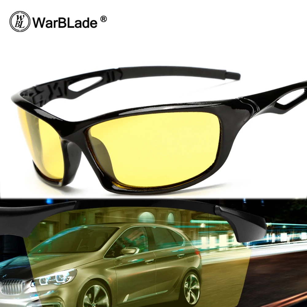 

WarBLade 2020 New Arrival Men's Sunglasses Car Drivers Night Vision Goggles Anti-Glare Yellow Sun glasses Women Driving Glasses
