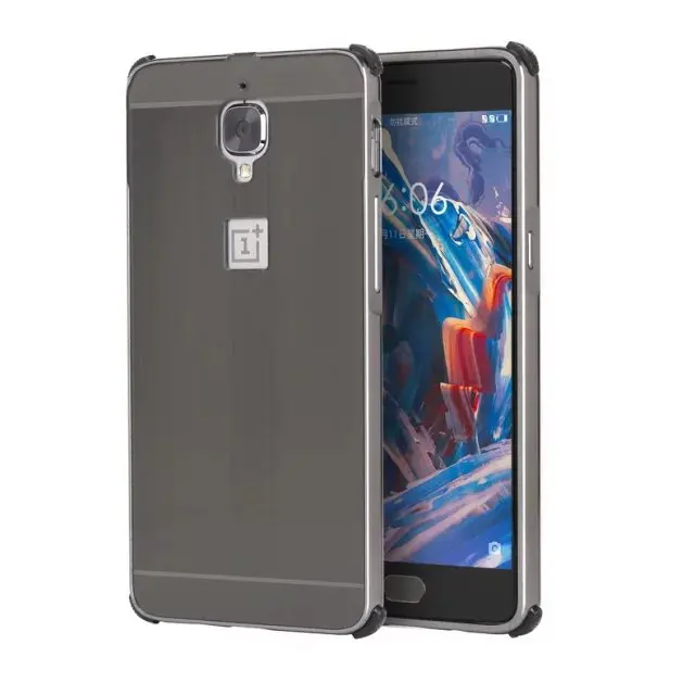 Для oneplus 3/три/один плюс 3/1 + 3 покрытие металла Алюминий бампер Матовый PC акрил 2 in1