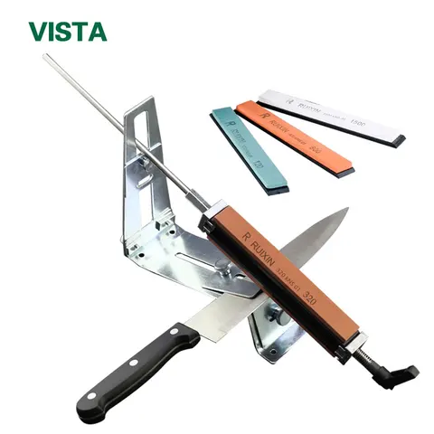 Профессиональная точилка для ножей, кухонная система заточки из нержавеющей стали, инструменты для шлифовки, фиксируемый угол, 4 точильных камня III
