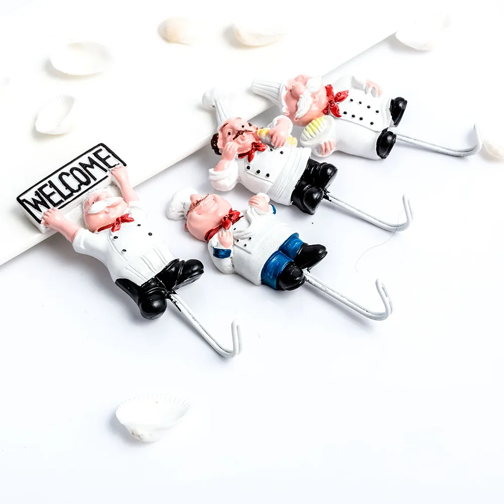 Мультяшные милые декоративные крючки из полимерной нержавеющей стали для