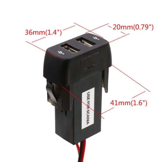 Автомобильное зарядное устройство с двумя USB портами 5 В 2 1 а/2 А|Кабели адаптеры и