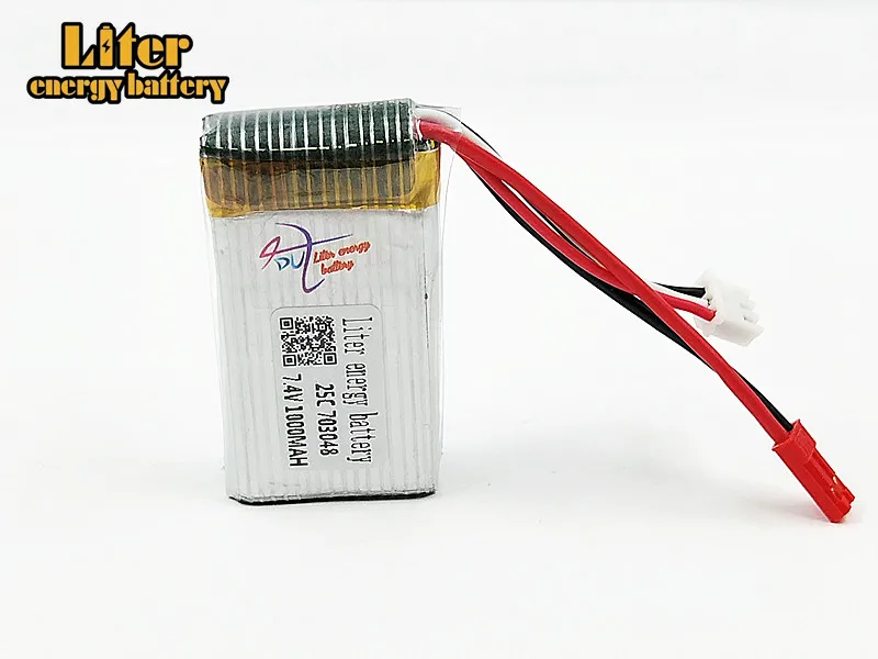 7 4 V 1000mAh WLtoys V262 V333 V666 RC Quadcopter запасные части аккумулятор 15 703048 25c|Перезаряжаемые