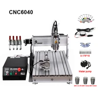 4 axis usb cnc milling machine cnc 6040 mach3 manual router with 1500w vfd spindle and auto checking tool usb port