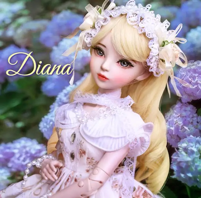 Diana 1/3 BJD кукла 56 см Женская пластиковая шарнирная Подвижная кукла включает в себя куклу, одежду и обувь - Цвет: Diana