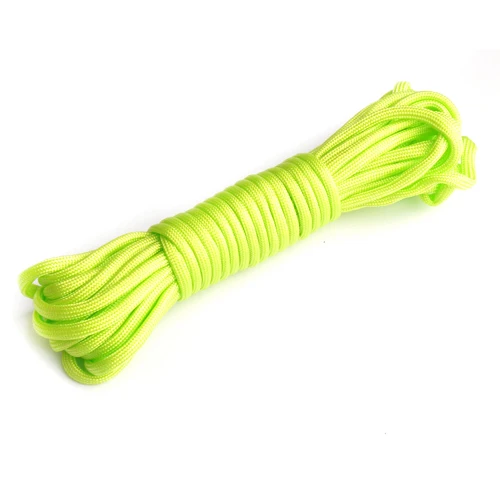 Fluorescent Green Высокое качество 100 футов 550 Паракорд веревка Кемпинг-параккорд ремень аксессуары парашют Deg для кемпинга снаряжение и выживания - Цвет: Fluorescent Green