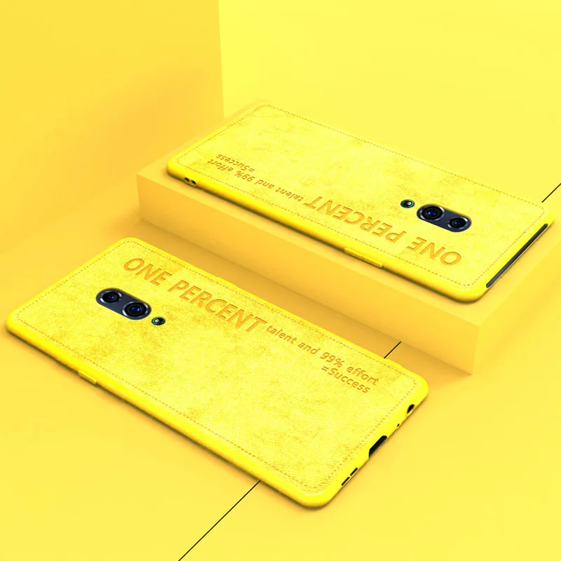 Cloth Yellow ADKO ультра тонкий жесткий ПК цветной матовый чехол для телефона для Oppo Reno 10x Zoom версия милый буквенный узор задняя крышка для Reno Z - Цвет: Cloth Yellow
