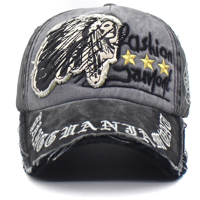 Minhui вымытые Хлопковые бейсболки шапки для мужчин и женщин вышивка бейсбольная