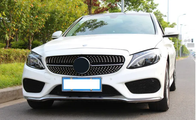 Решетка для гриля Benz W205 C class C180 C200 C220 C260 C300 Mercedes Diamond Style Передняя решетка гонок 2014