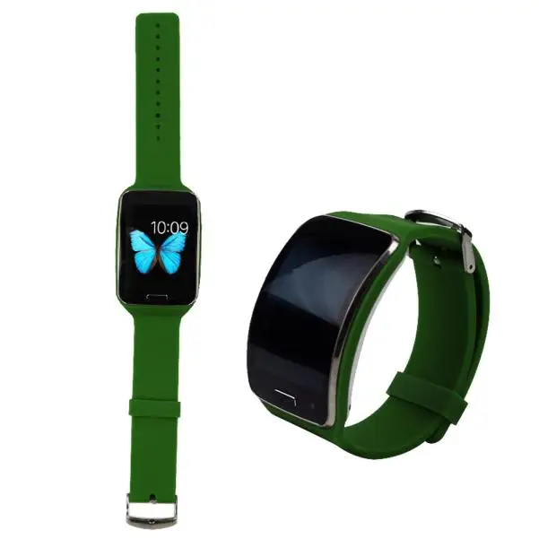 Green Замена наручных часов Ремешок ТПУ Браслет для samsung Galaxy gear S R750 Smartwatch Band товары Аксессуары Горячая Распродажа - Цвет: Green