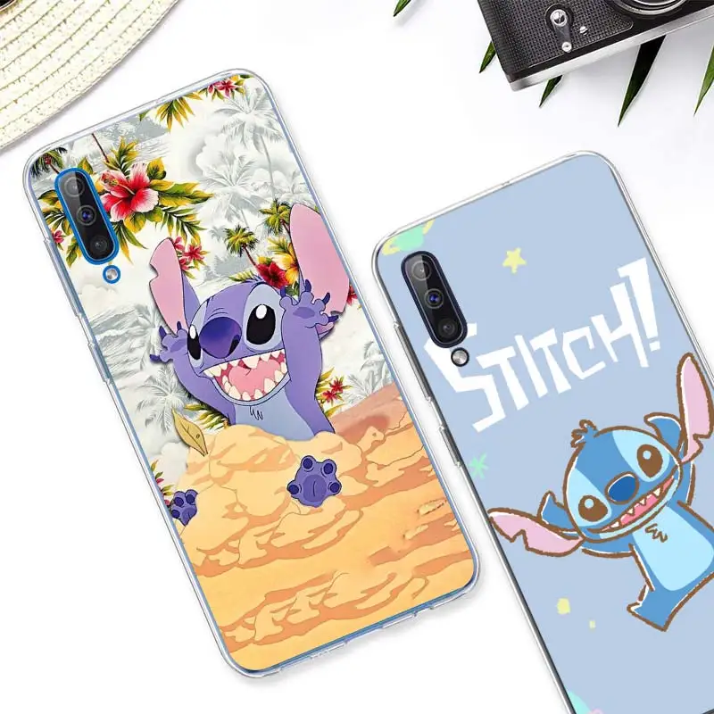Cartoon Cute Stich Silicone Case for Samsung Galaxy A71 A51 A90 5G A50 A70 A40 A20e A10 A30 A80 A8 Plus A7 A9 Cover