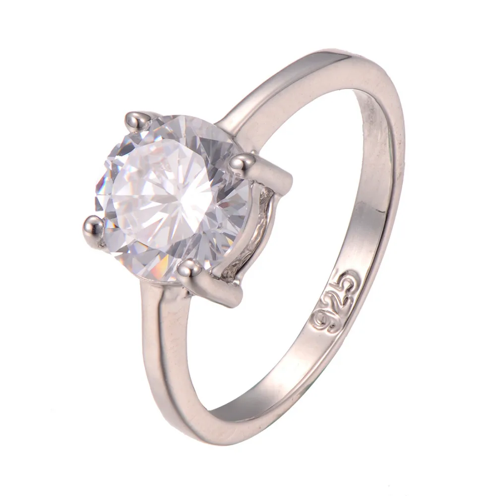 Кольцо из серебра 925 пробы с цирконом белым кристаллом|ring size|ring size 5designer ring |