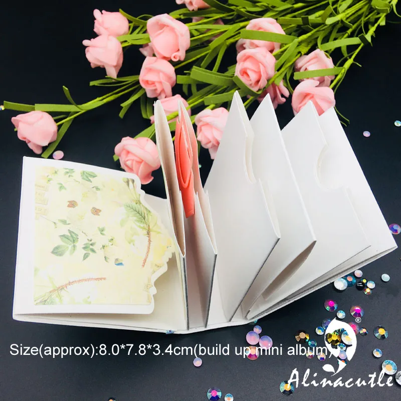 Высечки металла высечки альбом флип фото памяти цветок скрапбук бумага ремесло ручной работы карты удар искусство резак высечки Alinacraft