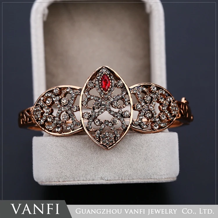 Женские винтажные античные золотые браслеты на запястье с турецким кристаллом |