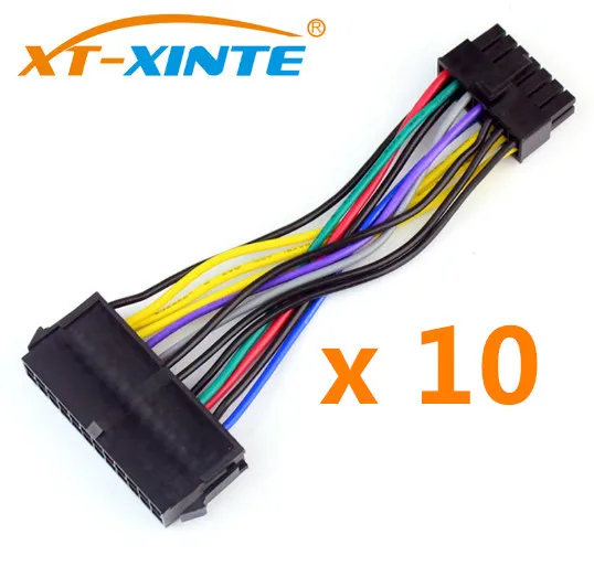 10 шт. см кабель питания провод 18AWG ATX 24 контакта на 14 контактов адаптер для