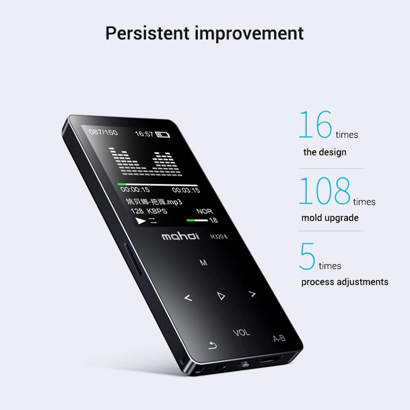 Металлический Bluetooth 4,1 MP3-плеер Bulit-in динамик с fm-радио/запись электронная книга портативный тонкий без потерь звук walkman