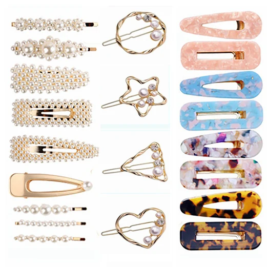 2019 жемчуг искусственный бисер в виде капли воды заколка для волос женская зажим