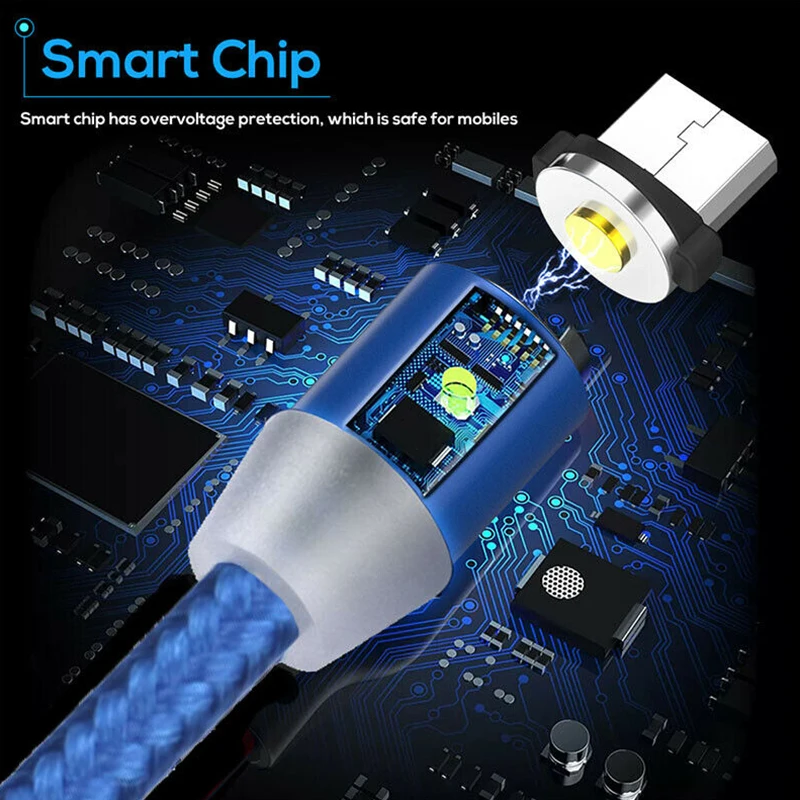 3/6/10FT USB Магнитная Зарядка Зарядное устройство Тип кабеля type-c для Apple iPhone 8 7 6s samsung Лот