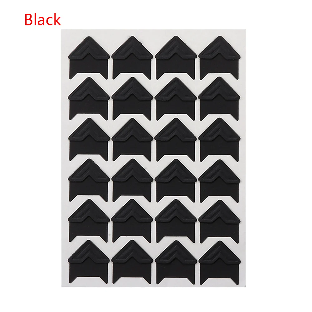 black 72 шт. винтажный фотоальбом, карточка, рамка для картин, угловые протекторы, сделай сам, наклейка ручной работы, украшение для скрапбукинга, инструменты - Цвет: black