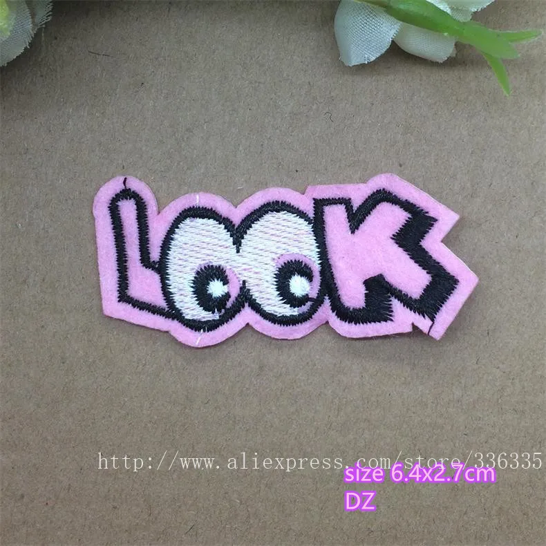 10 шт. вышитые Мультяшные нашивки с надписью ртом красочными сердцами аппликации