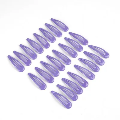 Purple 24 шт./пакет для маленьких детей девушка заколки малышей печати заколки Симпатичные мини для маленьких детей головные уборы цветок аксессуары для волос - Цвет: Purple