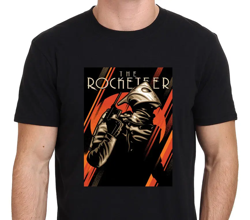 THE ROCKETEER Comic Art Men's T-Shirt Size: S-XXXL Novelty Cool Tops Men Short Sleeve Tshirt T Shirt 100% Cotton Print | Мужская