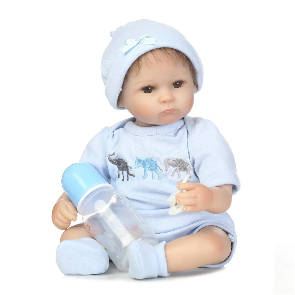 Мальчик Кукла reborn 16 &quot40 см Мягкий силикон baby для детей подарок игрушки bebe живой