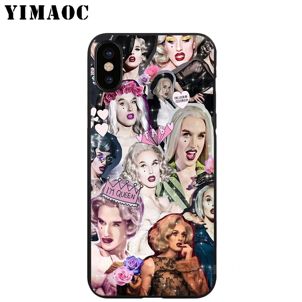 Мягкий силиконовый чехол YIMAOC RuPaul's Drag racing из ТПУ черный для iPhone X или 10 8 7 6 6S Plus 5 SE
