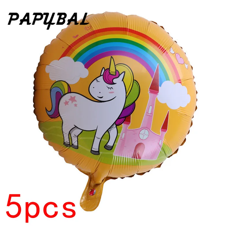 18inch 1 шт 3D фольгированные воздушные шары-единороги радужные Детские воздушные шары для дня рождения 55*58 см вечерние воздушные шары из гелиевой фольги - Цвет: 18inch