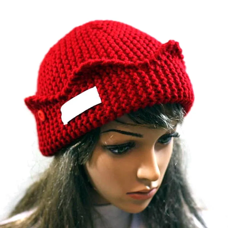 red Женские аксессуары, шапка бини, Осень-зима, мягкая, теплая, Вязанная, бини, шапка, Череп, горро, лыжная шапка s, ривердейл, джагхед, Джонс, шапочка - Цвет: red