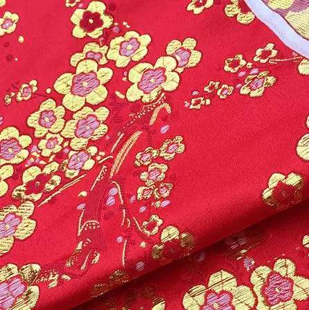 75 см * 100 COS костюм кимоно платье красный шелк атласная парча одежда золотой слива