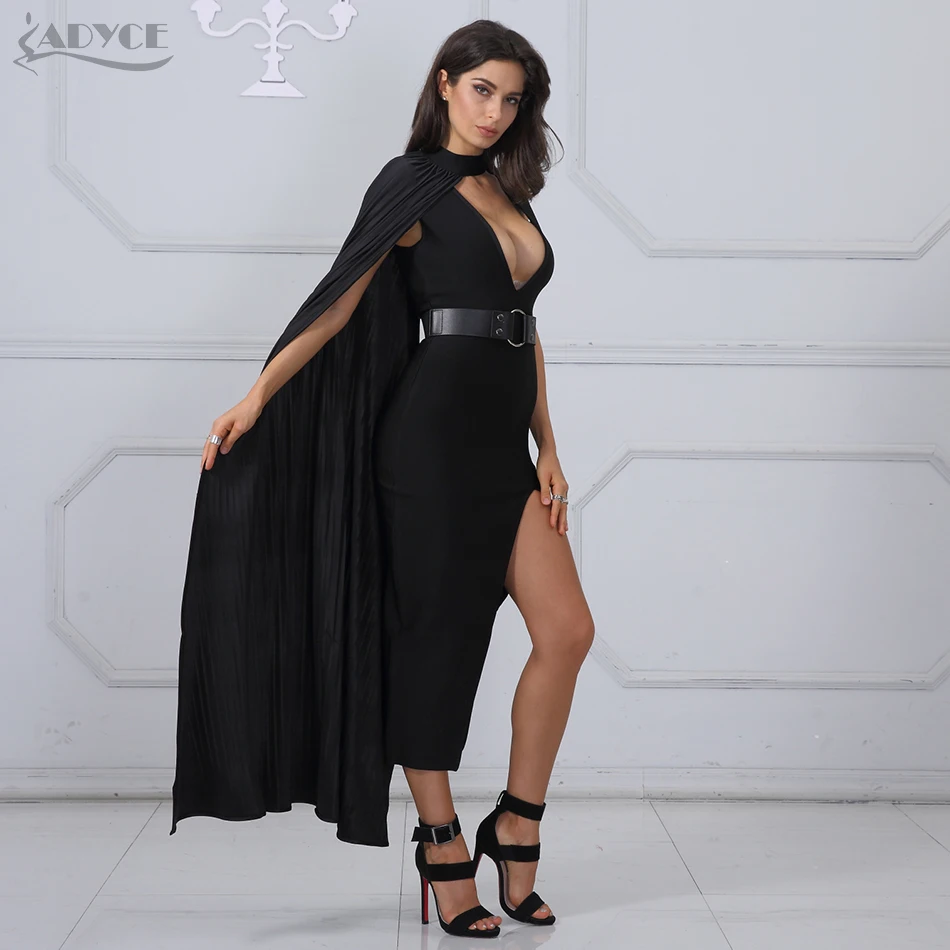 Adyce новое летнее Бандажное платье для женщин Vestidos сексуальное Клубное платье без рукавов с v-образным вырезом элегантные вечерние платья знаменитостей