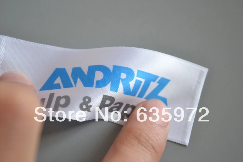 

Printed label satin label satin tape damask satin material