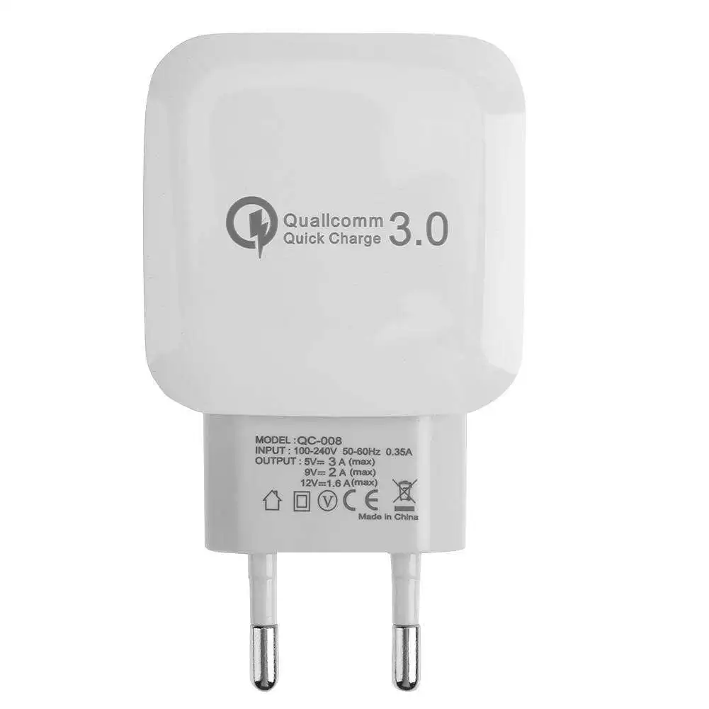 США ЕС мини переносной штекер QC3.0 USB адаптер для путешествий настенное Зарядное