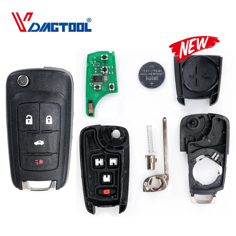 Автомобильная сигнализация VDIAGTOOL дистанционный ключ подходит для Chevrolet Malibu Cruze Aveo