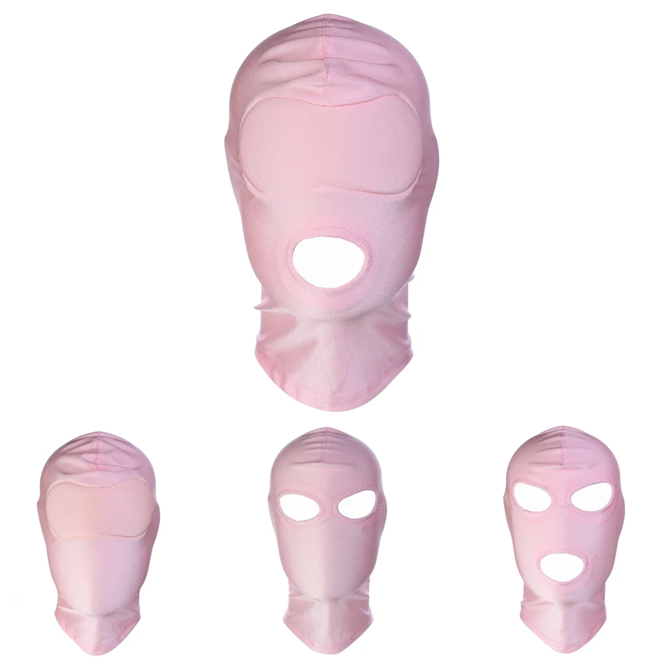 CamaTech Фетиш маска капюшон затянуть из дышащего материала для наращивания на всю