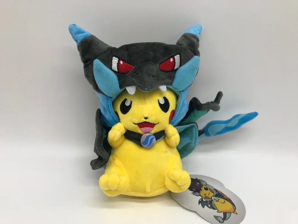 Cospaly игрушка Мега чиризард X накидка плюшевый Пикачу Pikazard мягкая кукла Тедди 8 5&quot