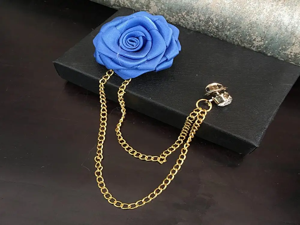 Flower Brooches Унисекс Франция романтический воротник лацкан булавка брошь лук галстук жениха свадебный костюм роза цветок цепь бабочка стразы аксессуары для корсажа - Цвет: Flower Brooches