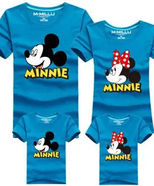 Комплект одежды из хлопка для всей семьи в одинаковом дизайне футболки с