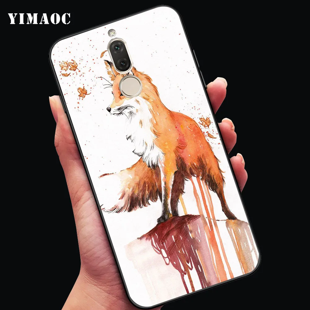 YIMAOC Lovely Cartoon Animals Fox Soft Case for Huawei Y5 Y6 Y7 Prime Y9 Mate 10 20 Lite Pro Nova 2i 3 3i 4 |