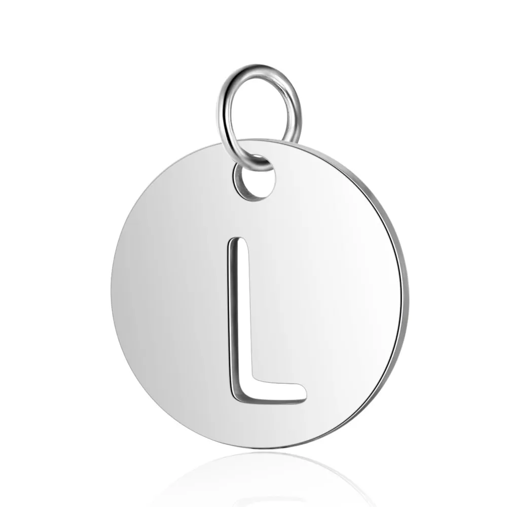 5 шт./лот, Шарм из нержавеющей стали, подвеска, Vnistar, сталь, алфавит, ожерелье, подвеска, сделай сам, Подвески для изготовления украшений