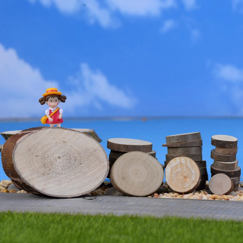 COCODE натуральные пустое дерево кусочки круглые необработанные деревянные диски