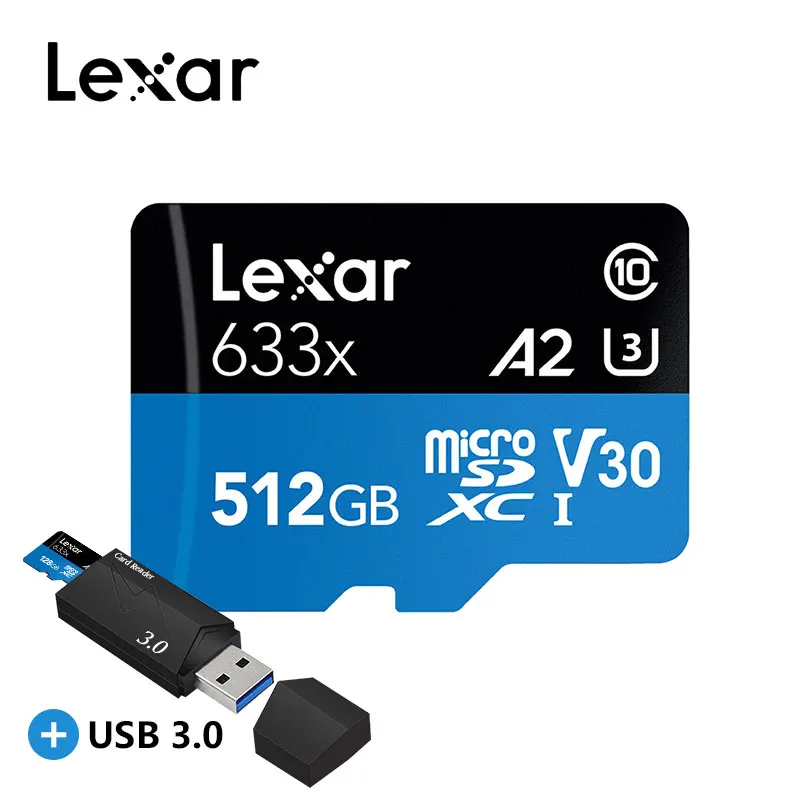 Lexar 128 Гб Micro SD 16 ГБ 32 ГБ карта памяти высокая скорость до Макс 95 м/с 64 Гб класс 10 633x картао де Мемория TF флэш-карта