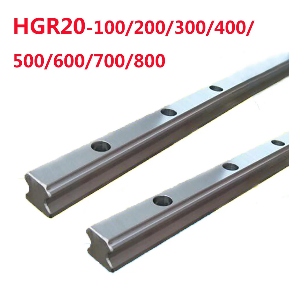 Квадратные линейные направляющие без слайдера модель HGR20 L100/200/300/400/500/600/700/800 1