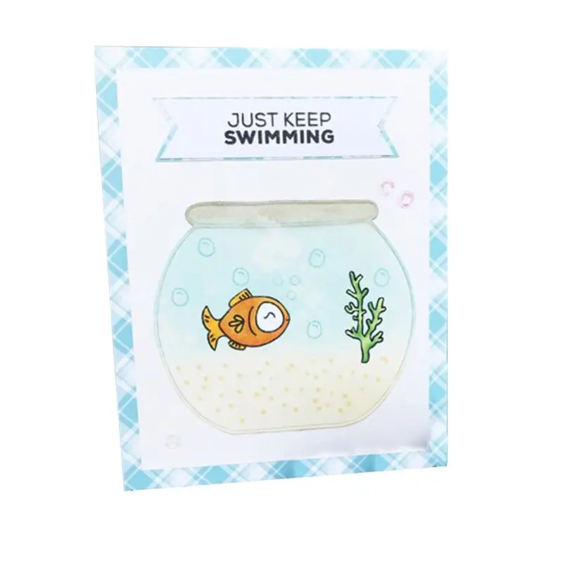 Аквариум DIY Набор вырубных штампов &quotТрафаретный Скрапбукинг фото штамп для