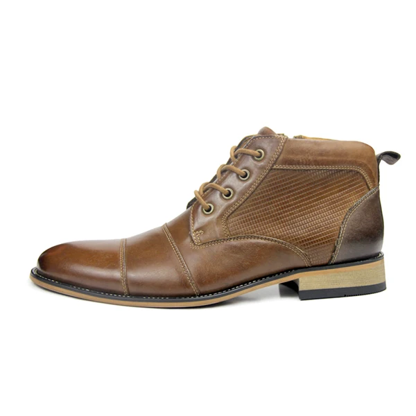 Brown Men boots YIGER/Новые мужские Ботинки Martin мужские повседневные ботильоны из натуральной кожи зимние высокие ботинки на шнуровке большой размер 40-47, ботинки «Челси» 0209 - Цвет: Brown Men boots