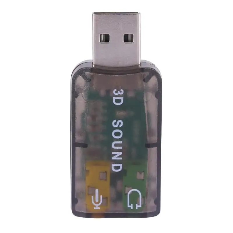 USB 2 0 Звуковая карта Виртуальный 5 1 канальный 3D аудио адаптер для настольного