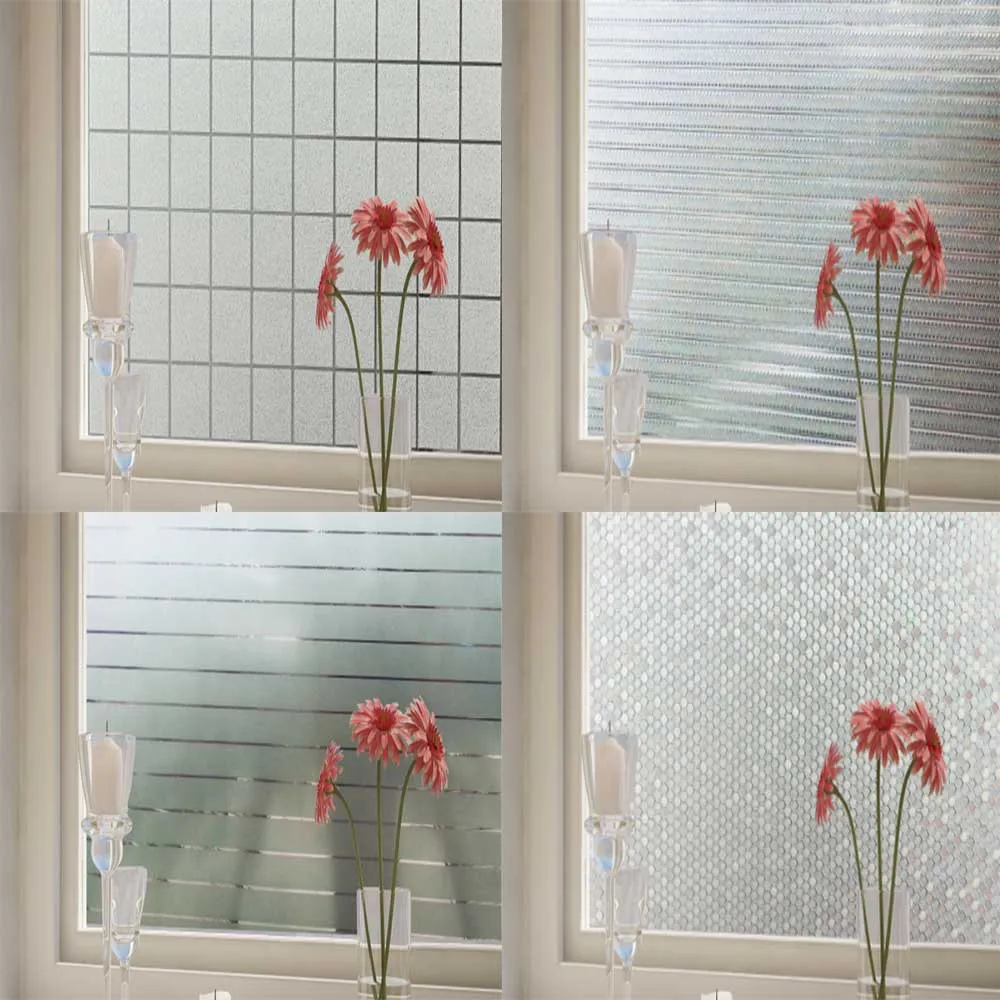 

SUNICE Factory Direct Sale Home Decor Classical Radiation/Heat Protection Static Cling White PVC Window Films BZ106-001