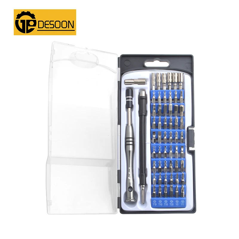 DESOON 57 In 1 Magnetic Precision Screwdriver Set with 54 Bits Repair Hand Tool Kit for Electronics IPad IPhone Laptops PC | Инструменты