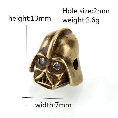 AC1822Antique gold Бусины с черепом, микро проложенный CZ бисер, прозрачный кубический цирконий, антикварные медные бусины для изготовления ювелирных изделий, сделай сам, браслет, ожерелье, Паракорд, бисер - Цвет: AC1822Antique gold